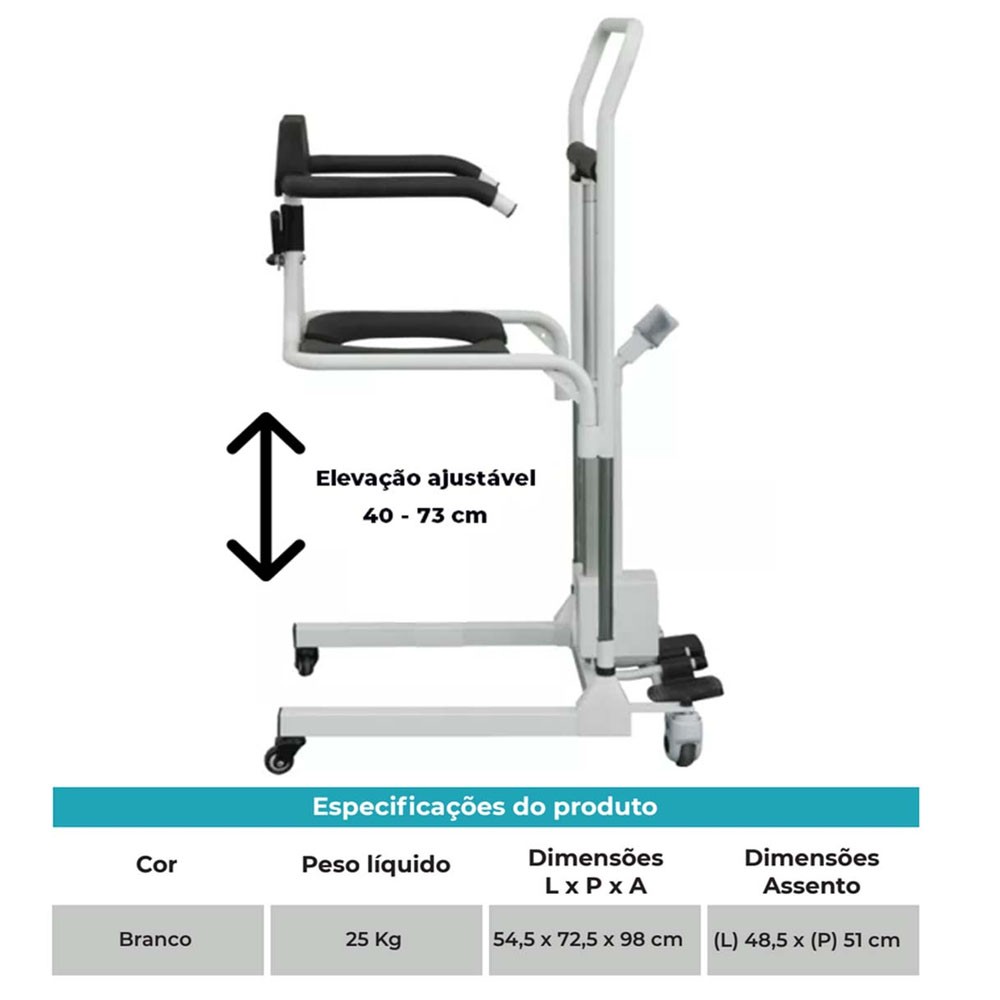 Cadeira de transferência de paciente para ambiente interno - I